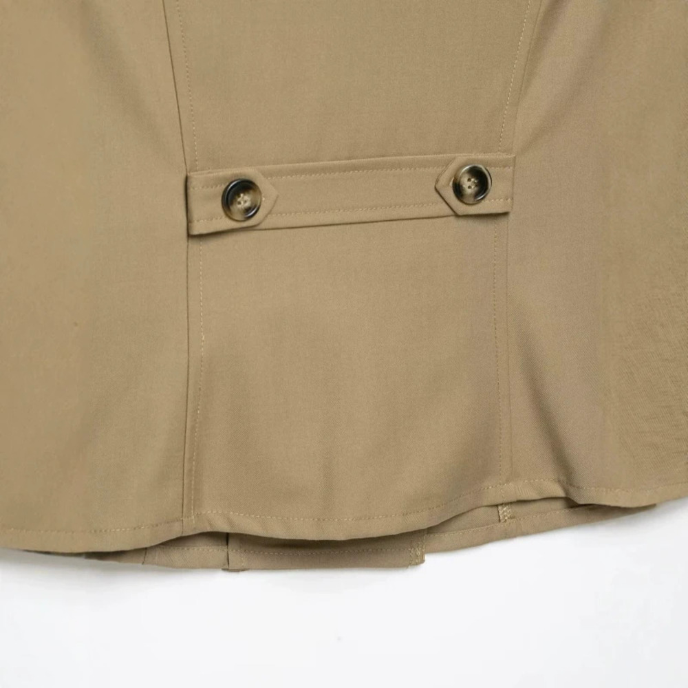 ZARA Feng Summer New Elegant Double Breasted Short Shirt Vest